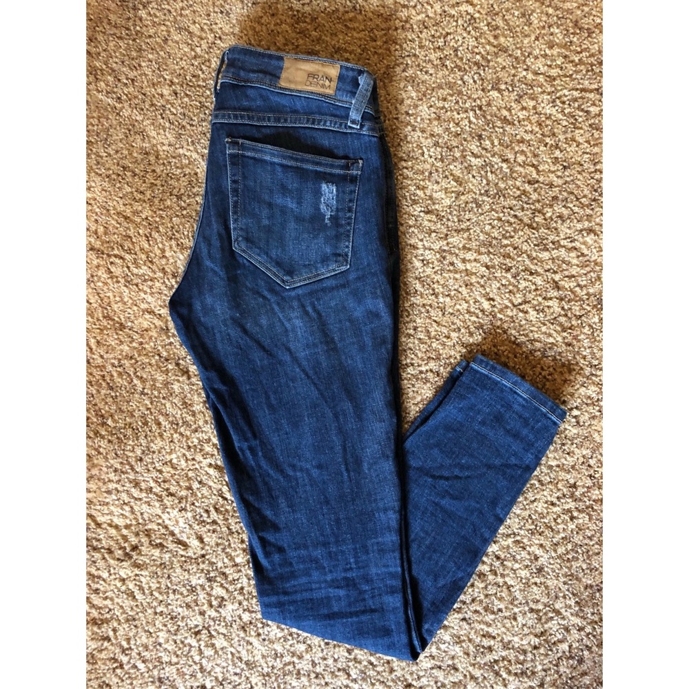 Fran denim distressed skinny jeans